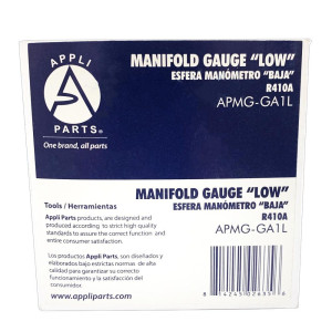 Appli Parts APMG-GA1L Low Side 1/4 in SAE R410 Replacement Manifold Gauge for Air Conditioning Universal Replacement tools