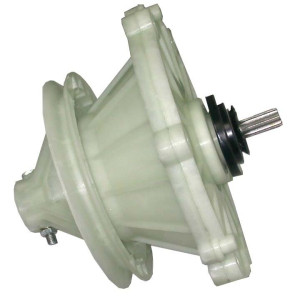 Appli Parts APTW-81028 LG 1500 Washing Machine Transmission replacement, Splined Shaft, 11 Splines, 6 Hole Base, Pulley 5-3/8 in 137 mm replaces TM1028