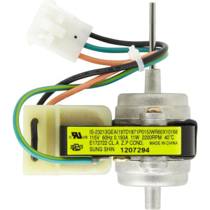 GE WR60X10168 Genuine OEM Condenser Fan Motor 
Fits: WR60X10028 WR60X10018 WR60X10021 WR60X10061 WR60X10153 197D1871P015 E172722 IS-23213GEA

