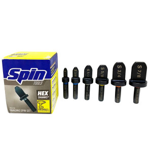 Juego Expansor Spin Para Taladro, 6 Puntas 1/4pulg, 3/8pulg, 1/2pulg, 5/8pulg, 3/4pulg, 7/8pulg S6000