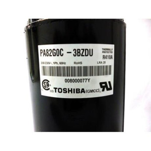 Toshiba Compresor rotativo velocidad fija 9.000 Btu 220v/60hz/1ph R410 PA82G0C-3BZDU 201400601430 11103010001209 Sirve EACM009C11B EADM009C11B