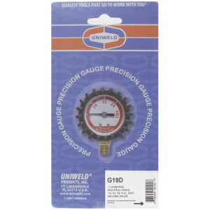 Uniweld Acetylene Replacement Contents Gauge1-1/2-Inch 400 PSI with Protective Rubber Boots G19D