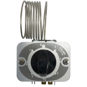 Danfoss 077B7100 Termostato de control Refrigerador comercial 1 puerta 077B7100 077B0967L Cut-in Frio -9.5C Cut-out Frio -18.0C Cut-in Caliente +8.5C Cut-Out Caliente +3.0C Capilar 1200mm B0