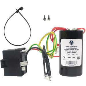 Appli Parts Start kit para aire acondicionado incluye Capacitor de arranque 270-327mfd 330V y relay potencial para equipos 4-5 Ton, compresores scroll y reciprocantes 208-265 Volts 1 Ph APHS-3