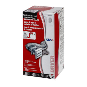 Kit Ducto Transicion Lambro 4inX5ft 1377w, Rejilla Blanca, 2 Abrazaderas, Caja Individual