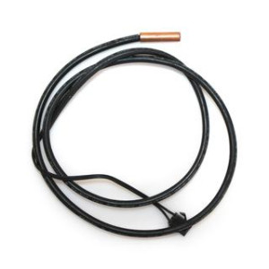 ecox Sensor de Temperatura de tuberia Unidad Inetrna y Externa punta de cobre conector negro 88cm  GX-600 CGQ-WD/GW4100-L850-SMP3B-P800 RoHS 202440500004 11201007000138 11201007000136 