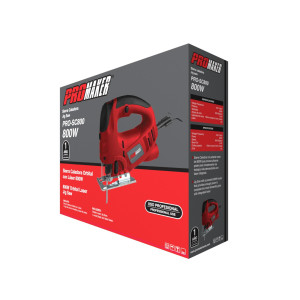 Promaker Jig Saw PRO-SC800
Voltage - Frequency: 120V - 60Hz
Amperage: 7.0AMP
Power: 800W
Speed: 800-3000spm
Bevel Cut: 0-45
Cutting capacity: 100mm (wood) 10mm (steel)
Cord: 6.5ft