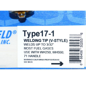 Uniweld TYPE17-1 Lampara/Boquilla de Soldar 30253