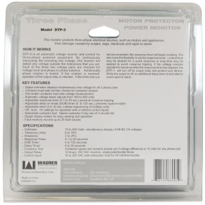 Digital Three phase Monitor 160 to 600 Volts 50-60hz Operating Voltage 175 to 650 Vac DTP-3
Intertek 4006103