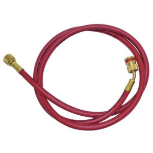 Uniweld EZM5R Manguera Manometro 60 pulg / 120cm Roja 1/4 X 5/16 CFC/HCFC/HFC R410 Ez-Turn Anti-Blowback
