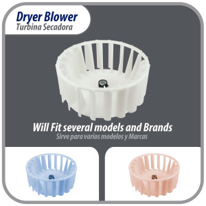 Y303836 Appli Parts Dryer Blower Wheel 303836AP Compatible with DE602, 5306599498, 1245880, 3-12913, 3-3836, 303836, 312913