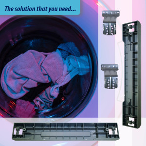 Appli Parts SKK-7AAP Stacking Kit Replacement Compatible with Samsung Washer Dryer Combo 27 in Front Load includes plastic base metal hinges and screws