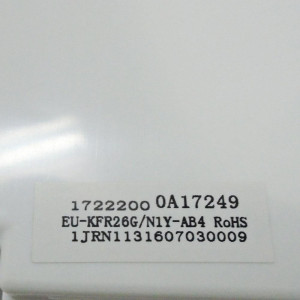Display for Mini split ductless Air conditioning Indoor Unit 17222000A17249 EU-KFR26G/N1Y-AB2.JD.GN.WXXS.XS2.8 RoHS may Include 17122000A13927 fits ecox 