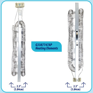 3387747 Appli Parts Resistencia para Secadora 3387747AP 5200 W reemplaza las piezas originales de otras marcas y otros modelos