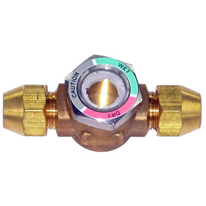 Appli Parts APSG-38 3/8 in Sight Glass and liquid moisture indicator Flare connections with take-apart Body for HVAC/R installations suitable for CFC HCFC HFC refrigerants