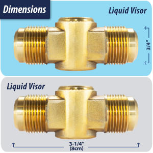 Appli Parts APSG-34A Visor de Liquido 3/4 pulg Flare e Indicador de Humedad con conexiones Rosca con cuerpo solido para Sistemas de Refrigeracion y Aire Acondicionado