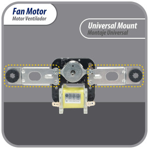 Appli Parts APFM-343 12 W, 115 V, 60 Hz, 0.22 A, 3000 rpm, CW rotation Evaporator Fan Motor replacement kit 343 with Brackets includes Fan Blade Grommets and Brackets Fits 482731 and others