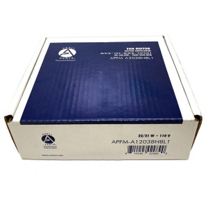 Appli Parts APFM-A12038HBL1 22/21 W Axial Muffin Fan Motor, 110 V, 50/60 Hz, 0.24/0.23 A, 90/100 CFM, 2600/3000 rpm, Universal replacement for cooling and ventilation, 42/44 dB, 120x120x38mm 
