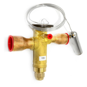 Danfoss 067N3161 19TR Thermostatic expansion valve, TGE, R410A, 5/8x1-1/8 in Solder, ODF, 1/4 in Externally equalized, Bi-flow, -40 to 50 F