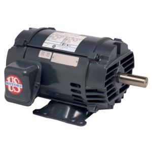 US Motors 5 hp 1755 rpm, 4 polos, 1 eje, ODP Cerramiento, 1 velocidad, 184frame 200v, 60 hz, 3 ph, D5P2H FH81