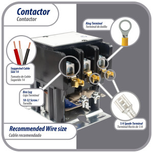 Appli Parts APAC-36024 Heavy Duty 3 Poles Contactor 60 Amp 24 Volts Coil Replacement for ac Compressor and Electrical Applications UL Certified E476929