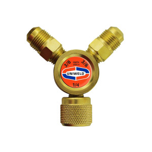 Adaptador tipo Y Maxevac Uniweld UYA14 1/4 FF X 3/8 MF