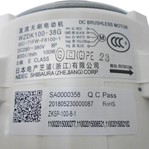 Motor Outdoor Unit Vrf Emvrf60c00b 2024003a0019 / 11002015002182 / Zksp-100-8-1-1