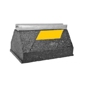 C10 - Rubber Support 9.6in Lenght x 6in Width x 4in Height with 13/16in Galvanized Steel Channel. Strut Clamps sold Separately.