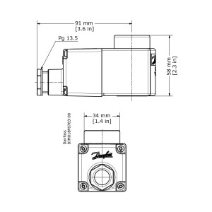 Danfoss 018F6783 Solenoid Coil 208-240 V, 50/60 Hz, 4 W, IP67,  BE240CS, Terminal Box