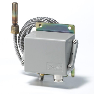 Danfoss Thermostat KPS 80 060L313066
Reset function: Auto, Contact function: SPDT gold, Cap. tube length 196 7/8 in, Sensor type: Remote bulb