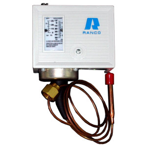 Ranco O10-624 Single Low Pressure Control  1/4 SAE Flare Nut Capillary 36in (0.9m) Switch SPDT Reset Auto Differential 5 to 38psi (0.3 to 2.6bar) Pressure Range 12 to 80psi (0.4 to 5.5bar) 