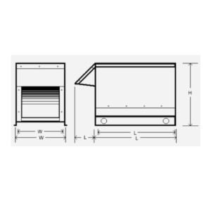 Gabinete De Exteriores Para Unidad Condensadora eco180 G90U Galvanizado  26 L x 20W x 16H pulgadas