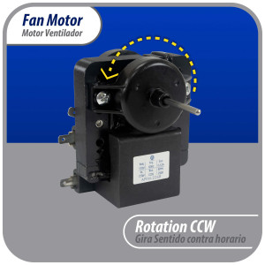 Appli Parts APFM-2268 Evaporator Fan Motor for refrigerators and freezers 110 V, 60 Hz, 0.12 A, 7.5 W, 2500 rpm, CCW, Shaft Length 1-1/8 in replaces 200D2940P001C, 200D2940P002, P009, WR01F02268 