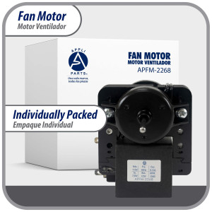 Appli Parts APFM-2268 Motor Ventilador para evaporadores de refrigeradoras 110 V, 60 Hz, 0.12 A, 7.5 W, 2500 rpm, CCW Giro contrario a las agujas del reloj, eje 2.8cm Sirve 200D2940P001C, WR01F02268