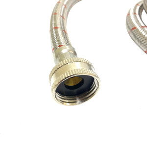Appli Parts APIH-7234 2-Pack 6 ft Washing Machine Inlet Hose Braided Stainless Steel with Seal 3/4 in NPT Female Fitting works for hot and cold water