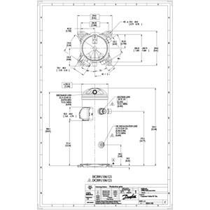 Danfoss DCJ091T4LC8 7.5 tons 91.000 btu/h R410A Compresor Scroll para Aire Acondicionado 380-415/3/50, 460/3/60 V/Ph/Hz Descarga 7/8 in, Succion 1-1/8 in, ODF, PVE Oil, Tandem Listo, 121L5027