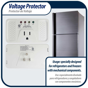 Appli Parts APVP-11EE1-3 120 V Voltage Surge Protector for Refrigerators, 50/60 Hz, 12 A, 140 joules, regulator with time delay works with all electronic appliance brands 