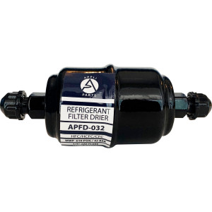 Appli Parts APFD-032 Filtro Secador 1/4in para Linea de Liquido Rosca SAE Universal Unidireccional para Refrigeracion y Aire Acondicionado, 102mm Largo, 25mm Ancho