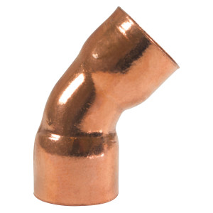 Appli Parts AP-C07845 45 Degree Elbow Short turn 7/8 in Copper pipe fittings CxC Sweat connections for refrigeration, air conditioning and plumbing applications ACR and Type L copper pipe