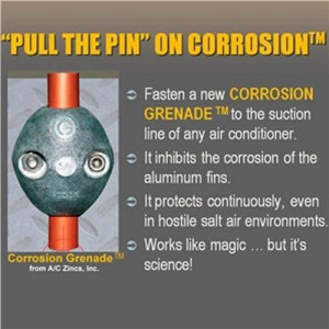 A/C Zincs ACZ-1-1/8 Granada anti-Corrosion de tuberia de 1-1/8  pulg