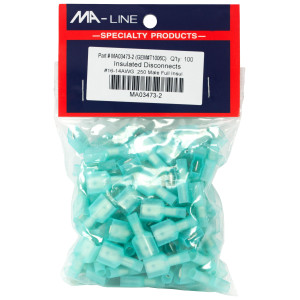 MA-Line MA03473-2 Conector Rapido Completamente Aislado Macho 16-14M, 250 TAB. Bolsa de 100