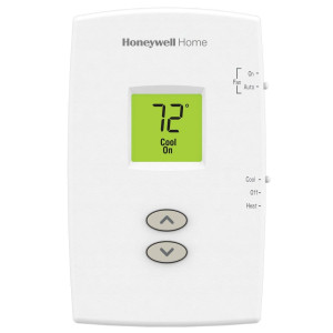 Honeywell TH1110DV1009/U PRO 1000 Non-Programmable Vertical Thermostat for Air Conditioning Systems 1 Heat/1 Cool Heat Pump Systems, 1 Heat/1 Cool Conventional Systems