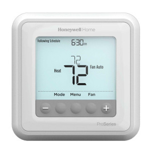 Honeywell TH6210U2001/U T6 PRO Programmable Thermostat for Air Conditioning Systems 3 Heat/2 Cool 5-2 Day, 5-1-1 Programming