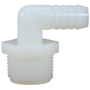 MA-Line MA-22117 Codo de Nylon para Linea de Condensado de 1/2pulg Barb x 3/4pulg NPT (4 x Bolsa)