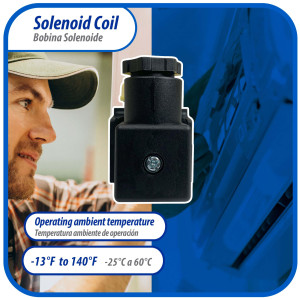 Appli Parts APSOV-110C Bobina para Valvula Solenoide 110 V, 50/60Hz, compatible con todos los refrigerantes fluorados CFC, HCFC y HFC, valvula no incluida