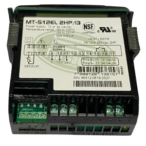 Full Gauge MT-512EL 2HP Electronic Control for Cooling and Heating applications. 1 Sensor, 1 Outlet, 12/24V