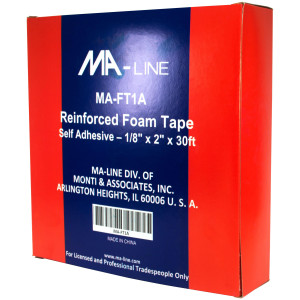 MA-Line MA-FT1A Foam Tape 1/8in x 2in x 30Ft. Adheres Firmly to all Metals. Prevents Condensation and Dripping. Hot or Cold Pipes (12 per Case)