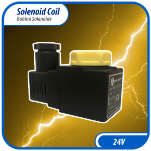 Appli Parts APSOV-024C Bobina Valvula Solenoide DC 24 V, 50/60 Hz, compatible con todos los refrigerantes fluorados CFC, HCFC y HFC, valvula no incluida