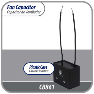 Appli Parts Fan Capacitor 10 mfd (microfarads) uf 250 VAC with 2 Wire Terminal Connections compatible with any brand with same capacitance 1-7/8in Width 1in depth 1-1/2in Height CAP-10-250-2C
