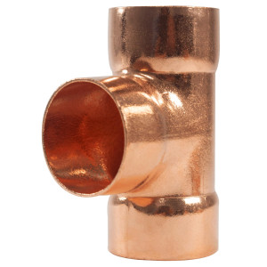 Appli Parts AP-T118 1-1/8 pulg Tee de Cobre Conexiones CxCxC soldadas para aplicaciones de refrigeracion, aire acondicionado y plomeria Tuberia de Cobre ACR y Tipo L